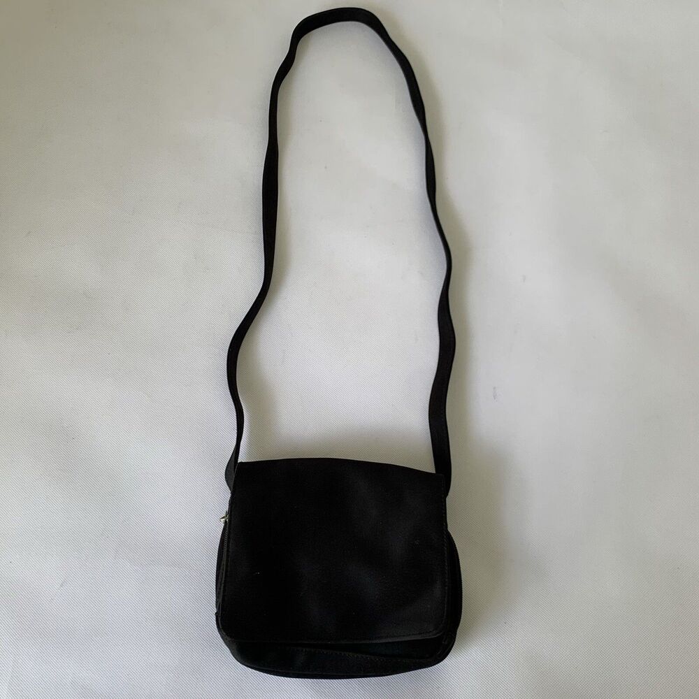 Y2K Crossbody Bag Women Small Black Multi Pocket Quiet Luxury Minimalist